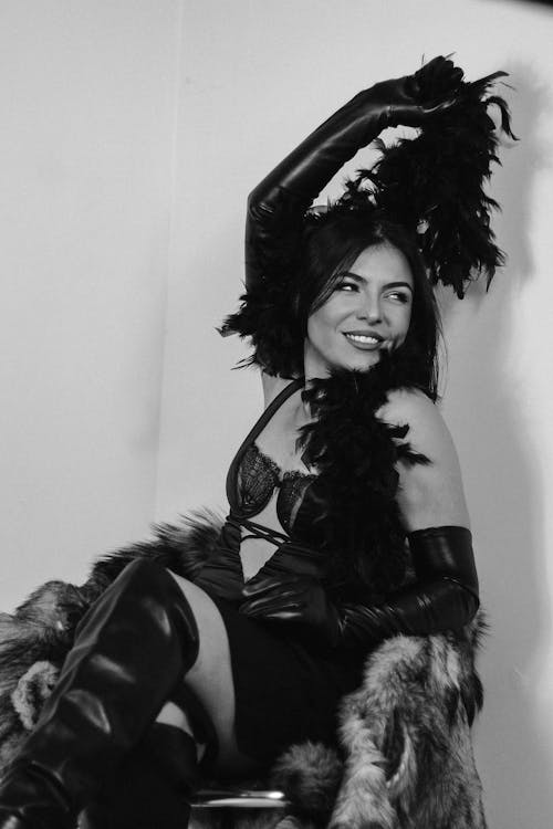 Smiling Woman in Carnival Costume