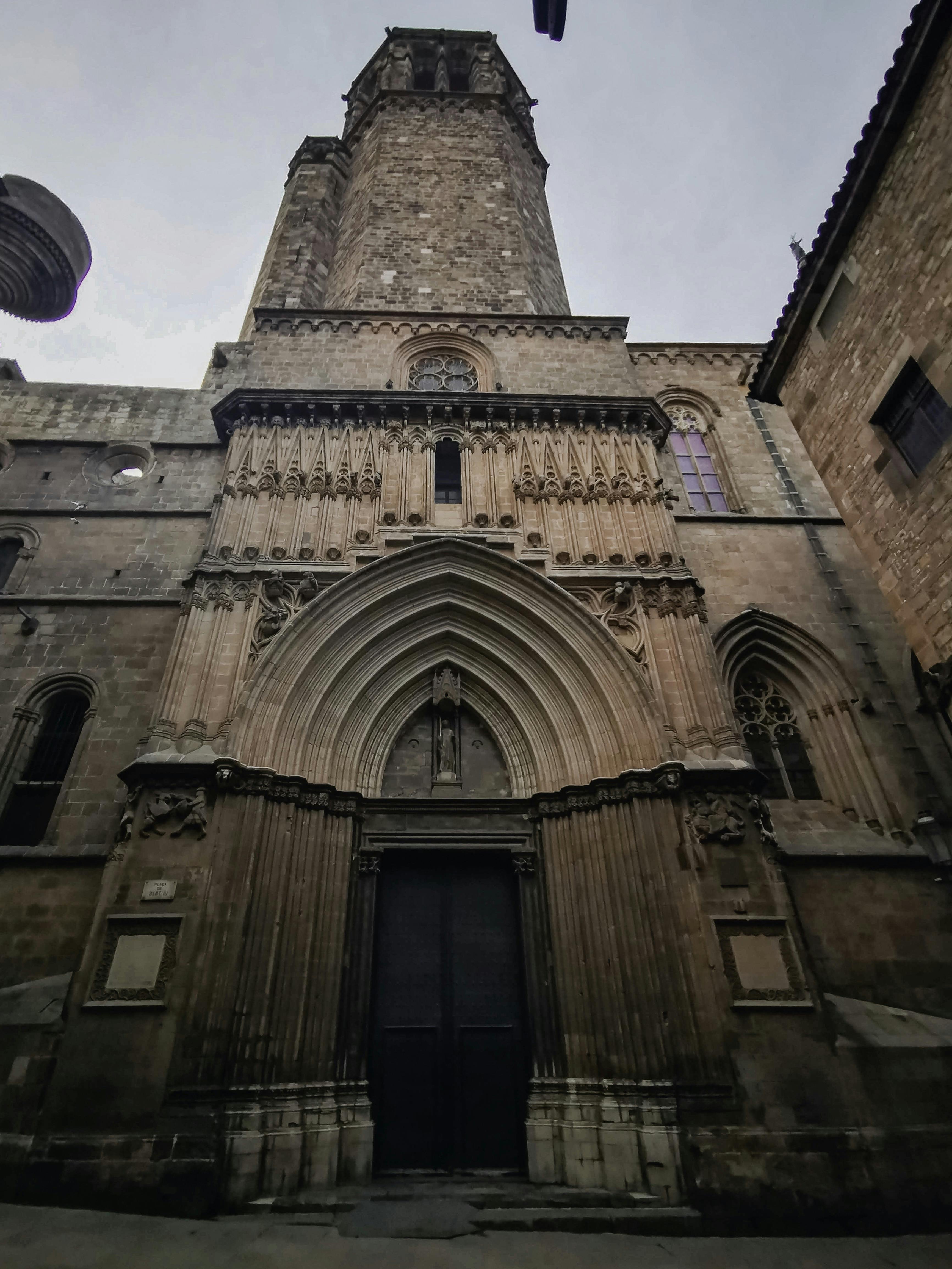 old gothic cathedral on city square