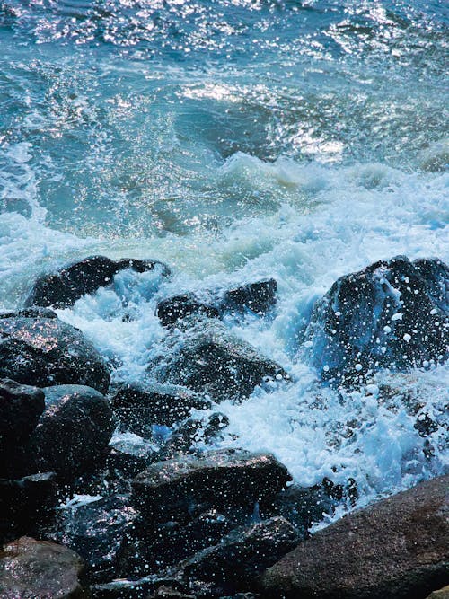 aşınmış, dalga, deniz içeren Ücretsiz stok fotoğraf