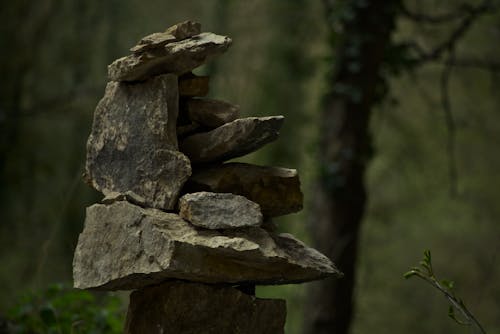 Close-up of Piled Stones 