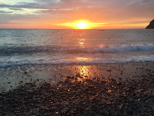 Ingyenes stockfotó Napkelte, reggeli napfény, strand témában