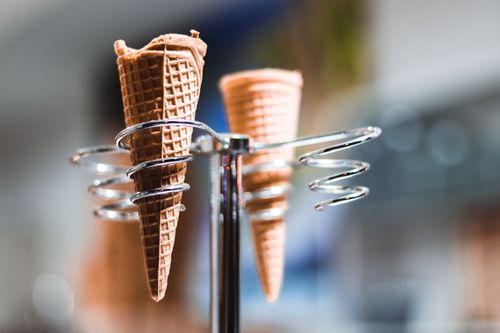 Cones in metal display holder