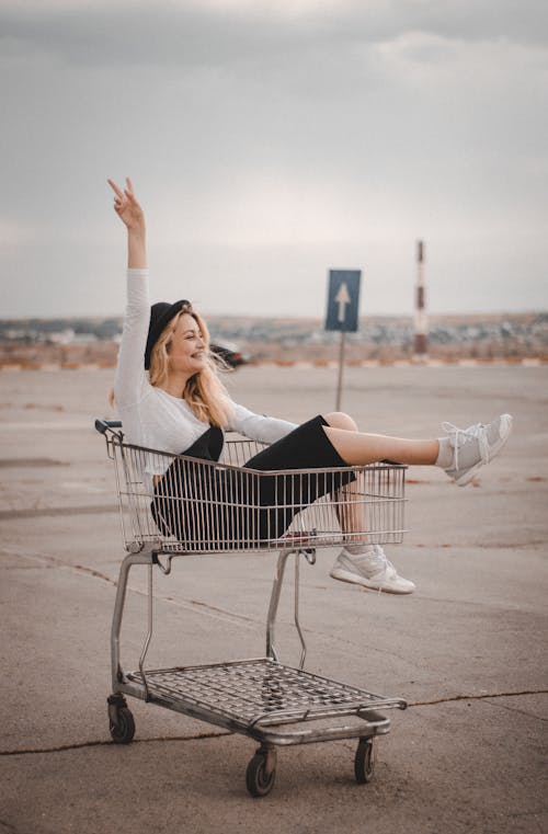 Woman In A Cart