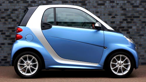 Free Blue Smart Fortwo Stock Photo