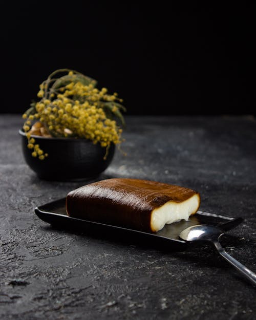 Close-up of a Turkish Kazandibi Dessert 