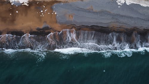 Základová fotografie zdarma na téma letecká fotografie, mávání, oceán