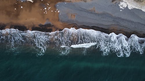 Top View of the Ocean Shore