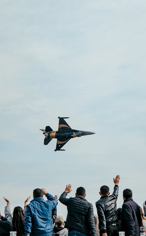 Turkish Stars Airplane Flying over People