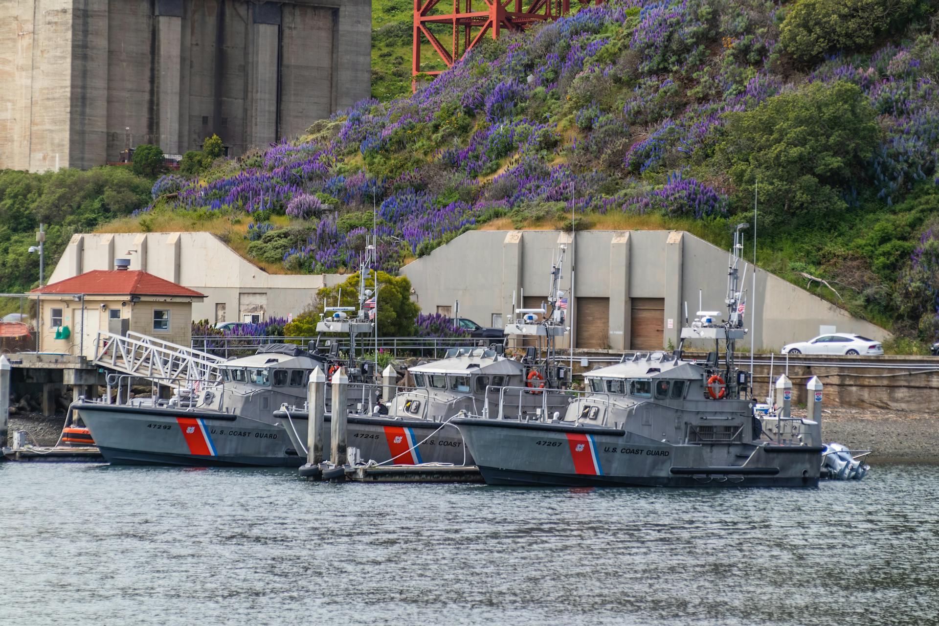Ships of United States Coast Guard in Harbor