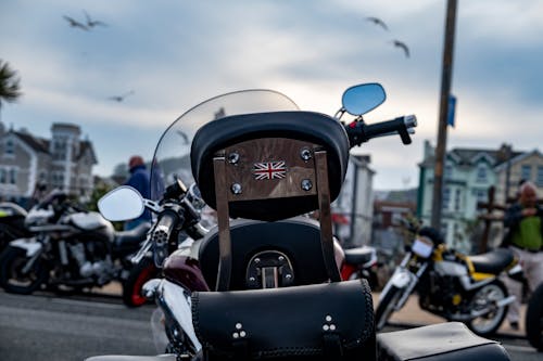 Flag of UK on Motorbike Seat