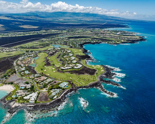 Aerial View of Puako on Hawaii Island