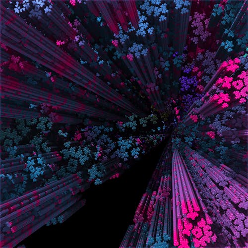 Free stock photo of black, blue, fractal