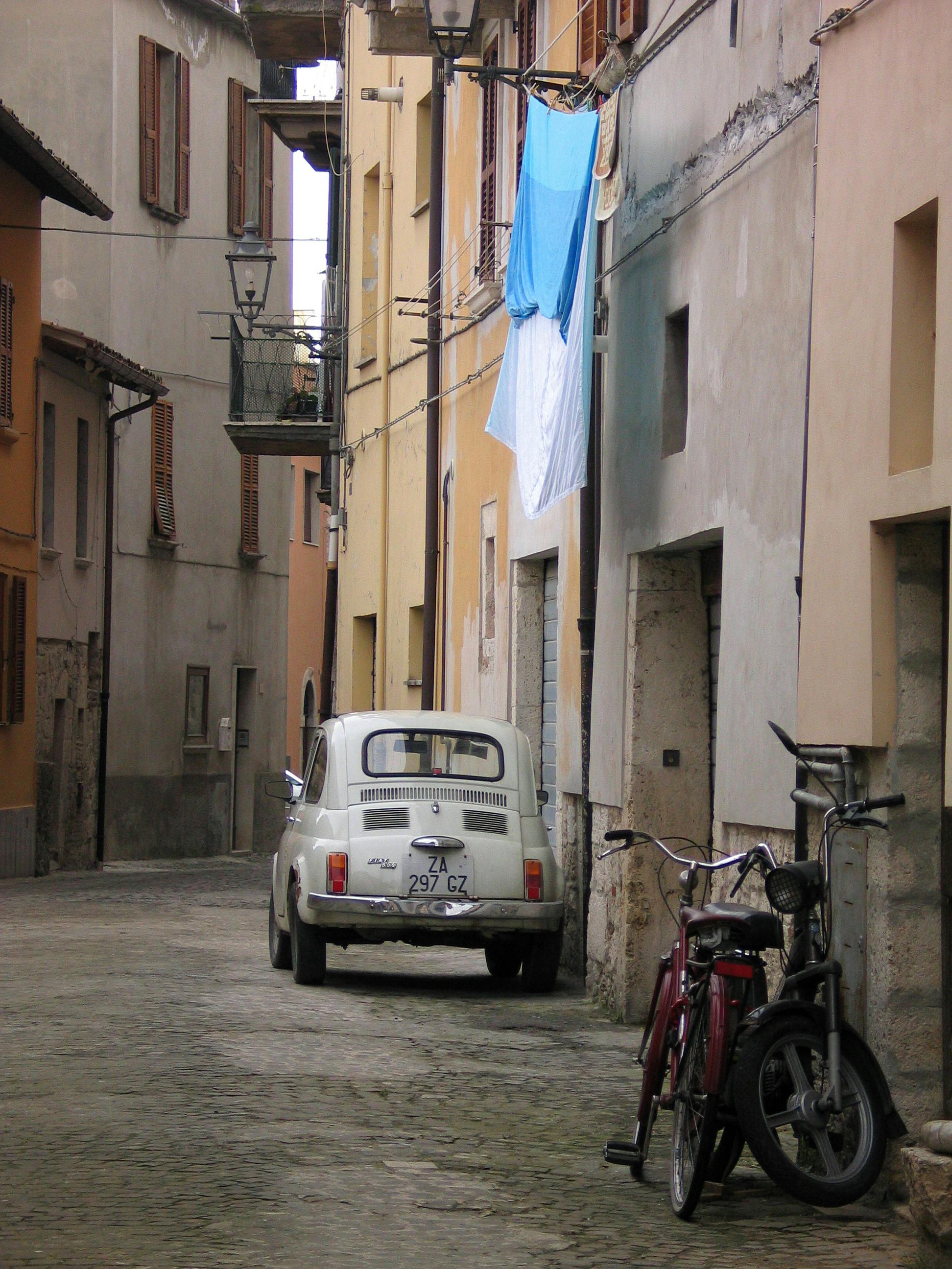 a car parked on the street