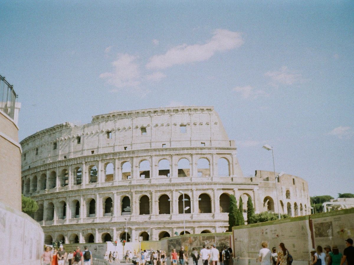 The Colosseum in Rome on a sunny day