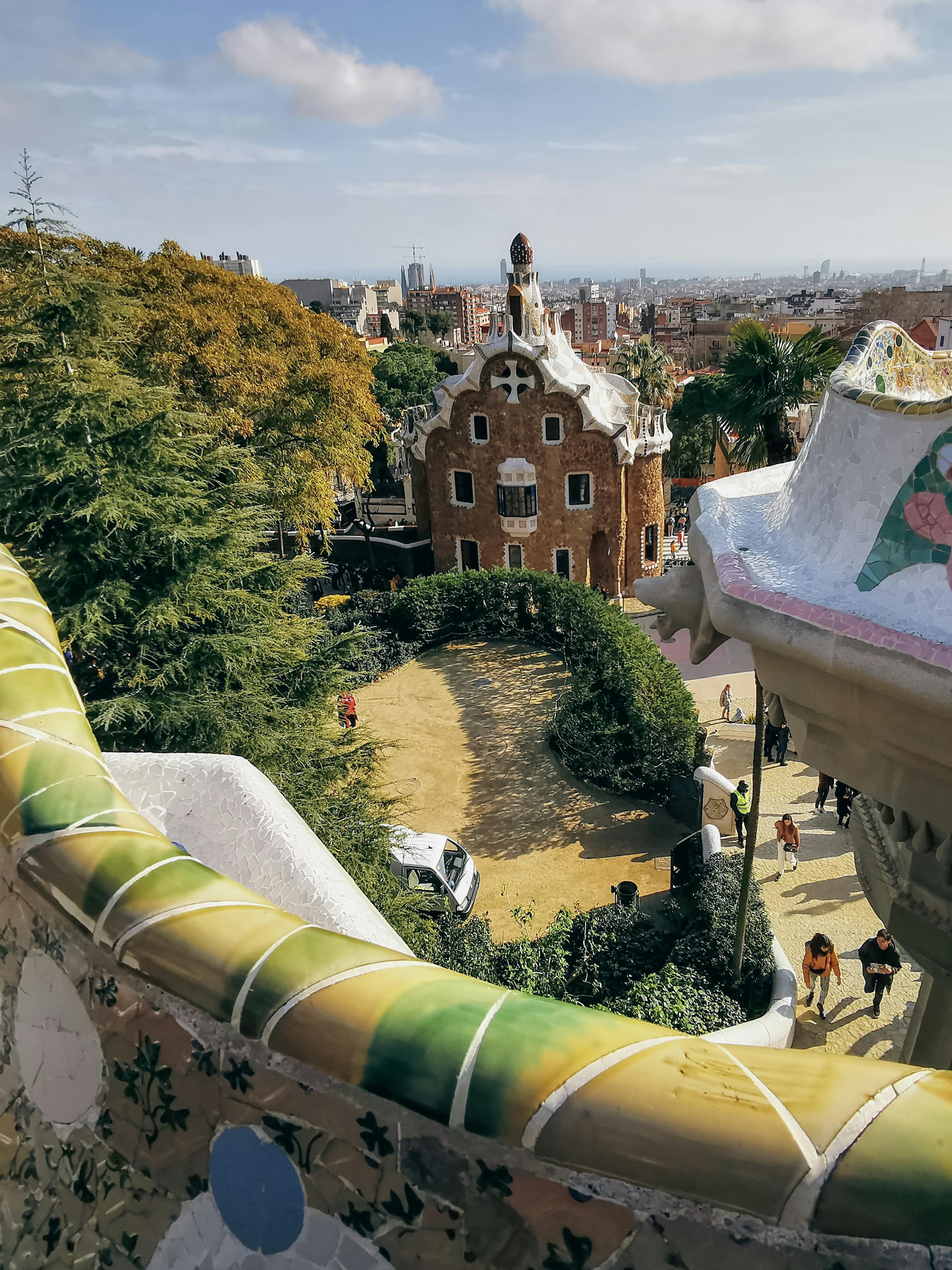 casa de guarda in park guell in barcelona