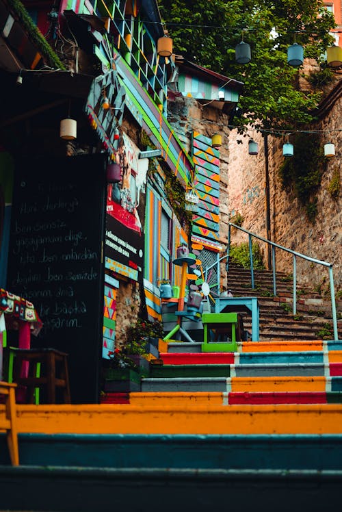 Colorful Stairs in Balat in Istanbul