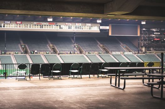 Empty Interior of the Providence Park Stadium