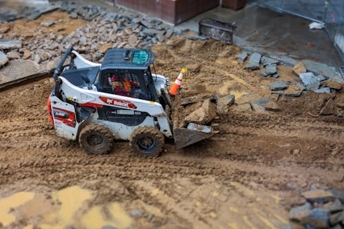 Backhoe on a Construction Site 