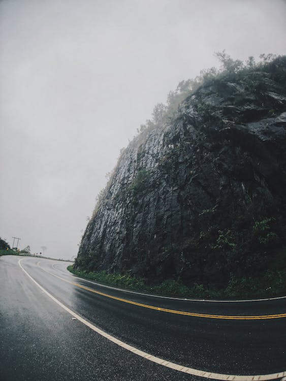 Photo of Roadway Beside Cliff
