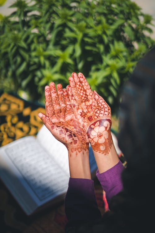 Henna Tattoos on Woman Hands