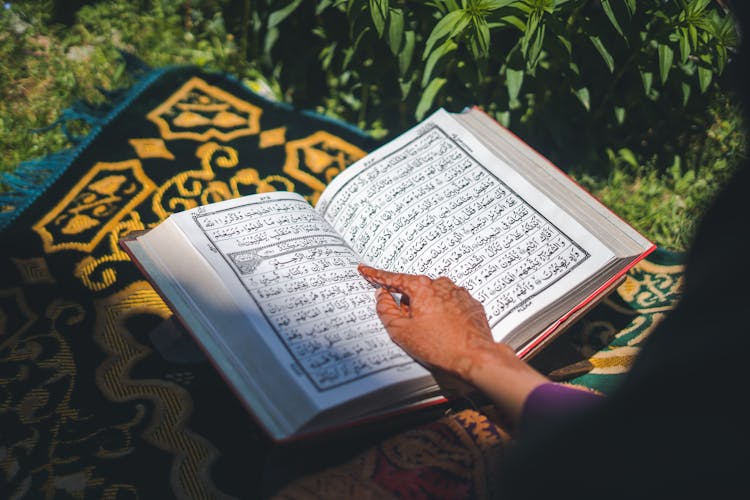 Woman Hand On Koran