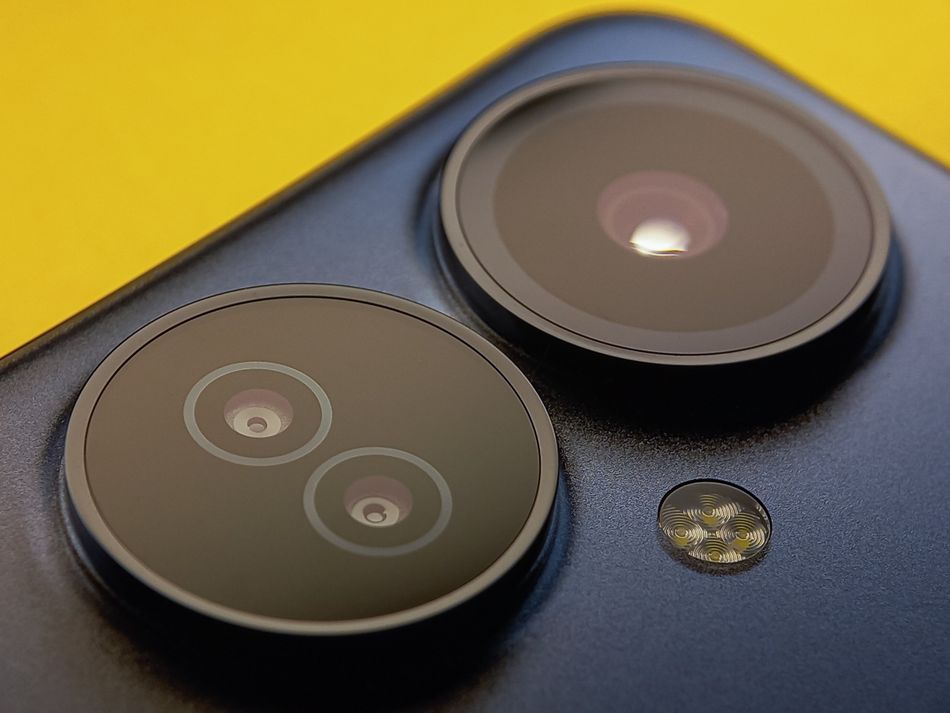 Extreme close-up of handset camera lenses. Photo by Monojit Dutta on Pexels