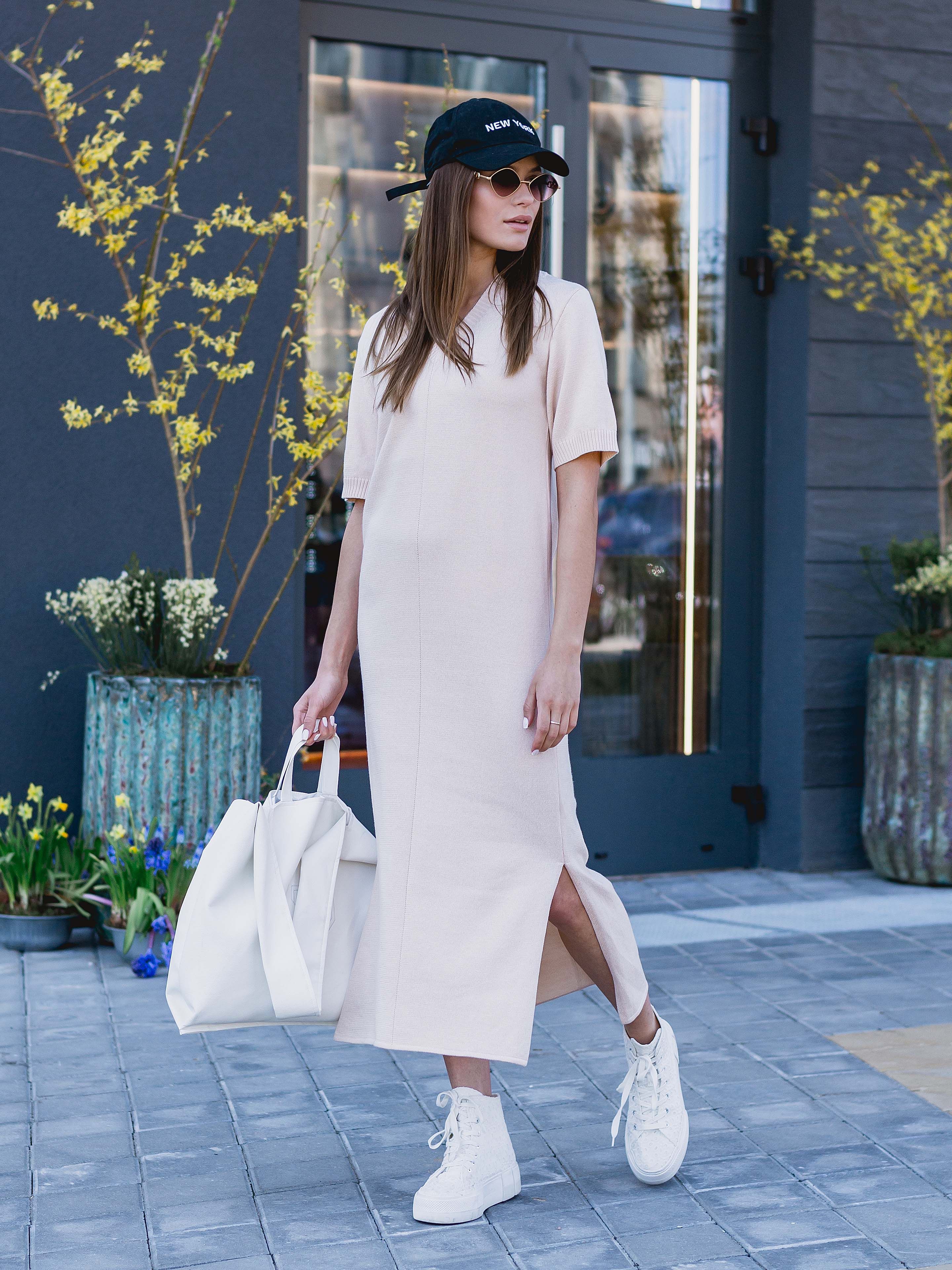 Vestido Midi Canelado