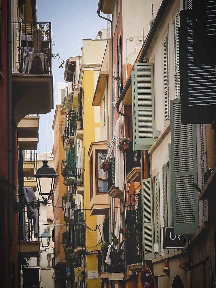 Walls Of Buildings In Town