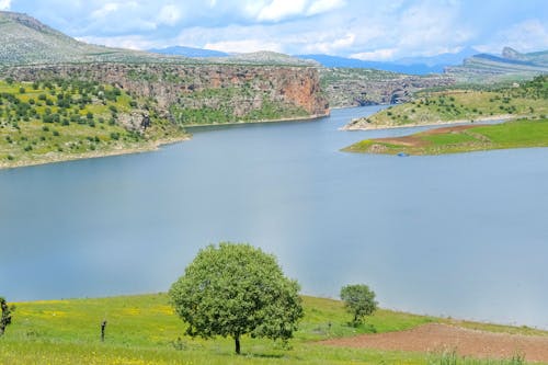 Základová fotografie zdarma na téma jezero, kopce, krajina