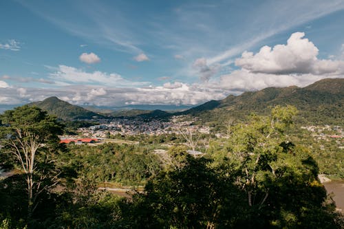 Panoramic View of a Town in the Valley 