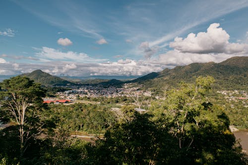 Panoramic View of a Town in the Valley 