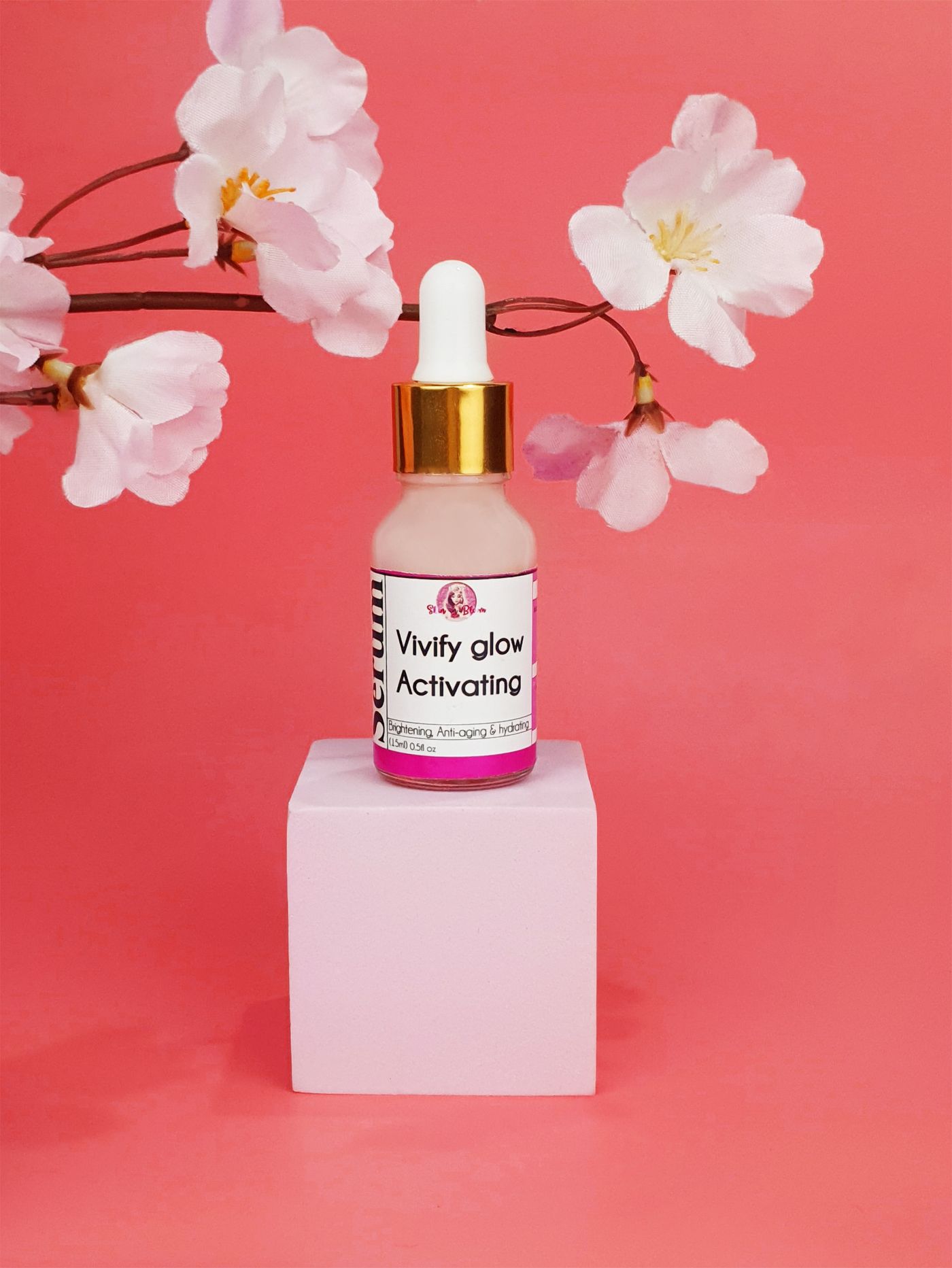 Luxury skincare serum product photography