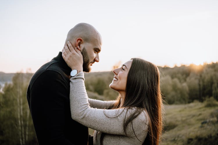 Woman Hugging Man