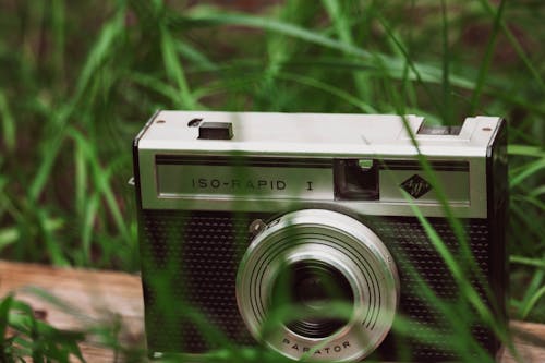 Free stock photo of black and silver, black and silver camera, brown