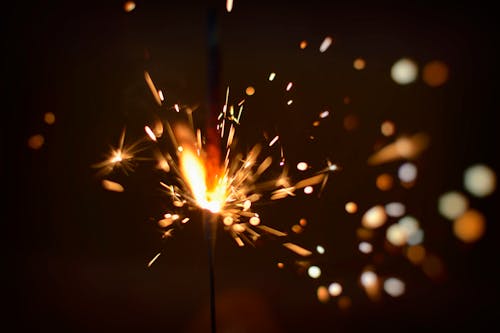 Free Sparks of Firecracker Stock Photo