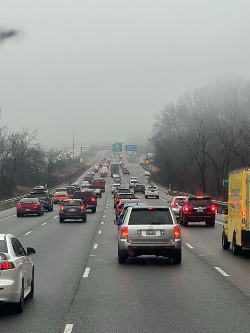 commuter car highway morning traffic