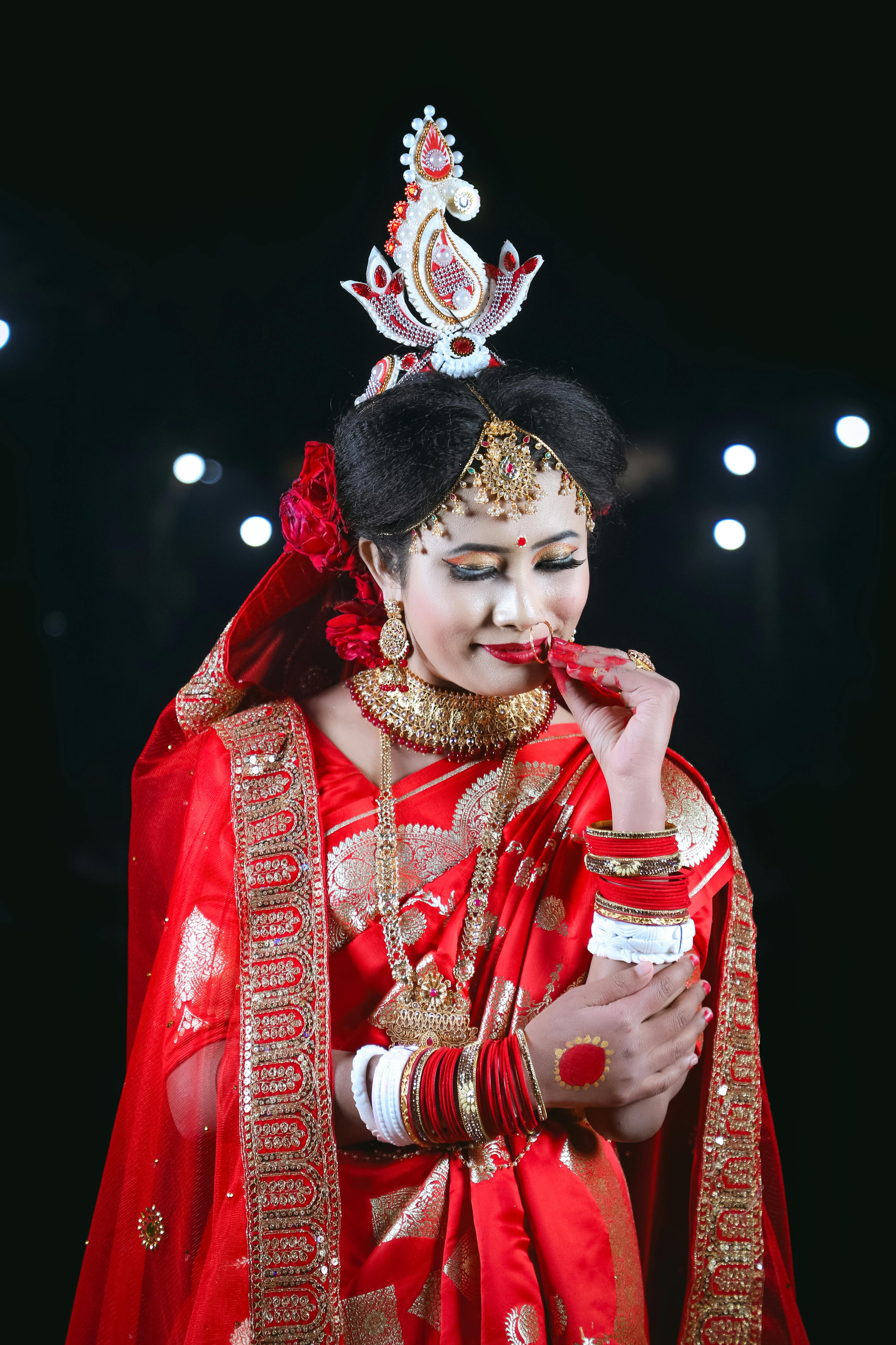Traditional Nose Ring For Bengali Bride (Nath)