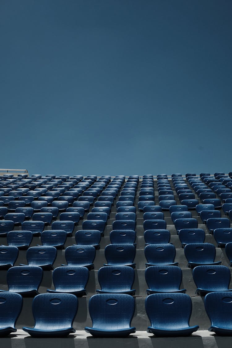 Empty Plastic Seats At The Stadium 