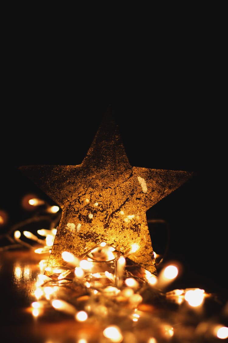 Macro Shot Photography Of Star With Lights