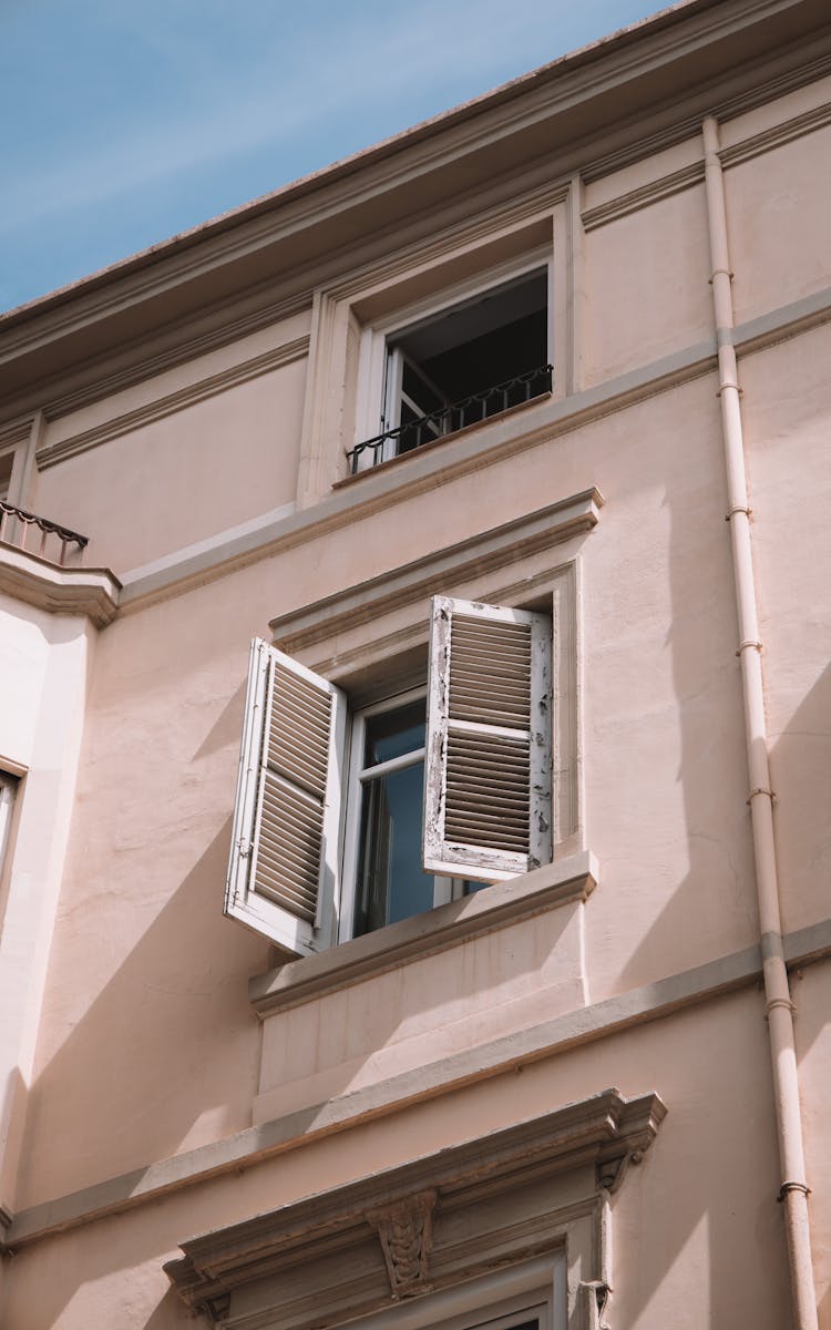 Opened Window With Shutters