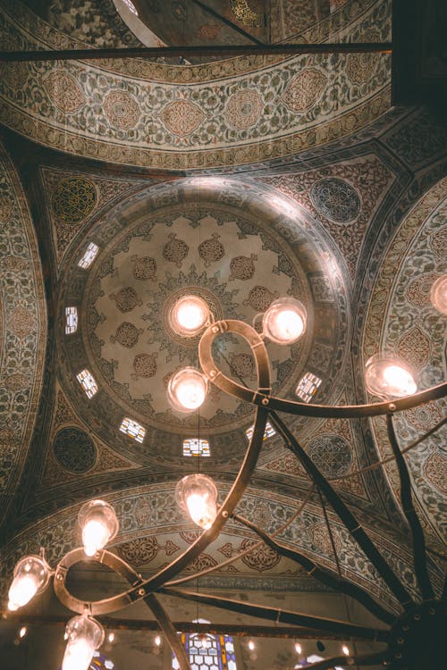 Ornate Ceiling and Lights 
