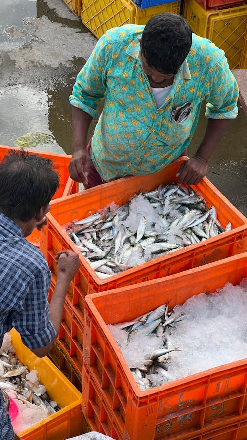 Fishermans Selling Seafood