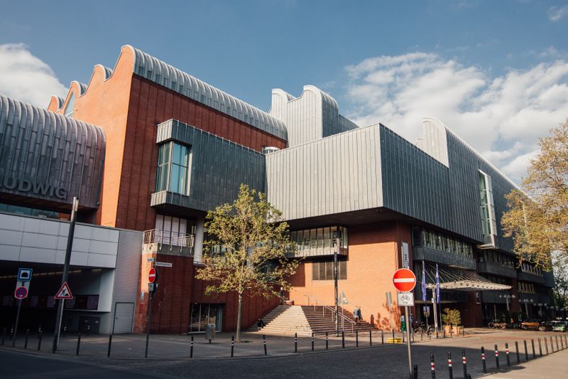 Museum Ludwig building in Cologne with metal roof