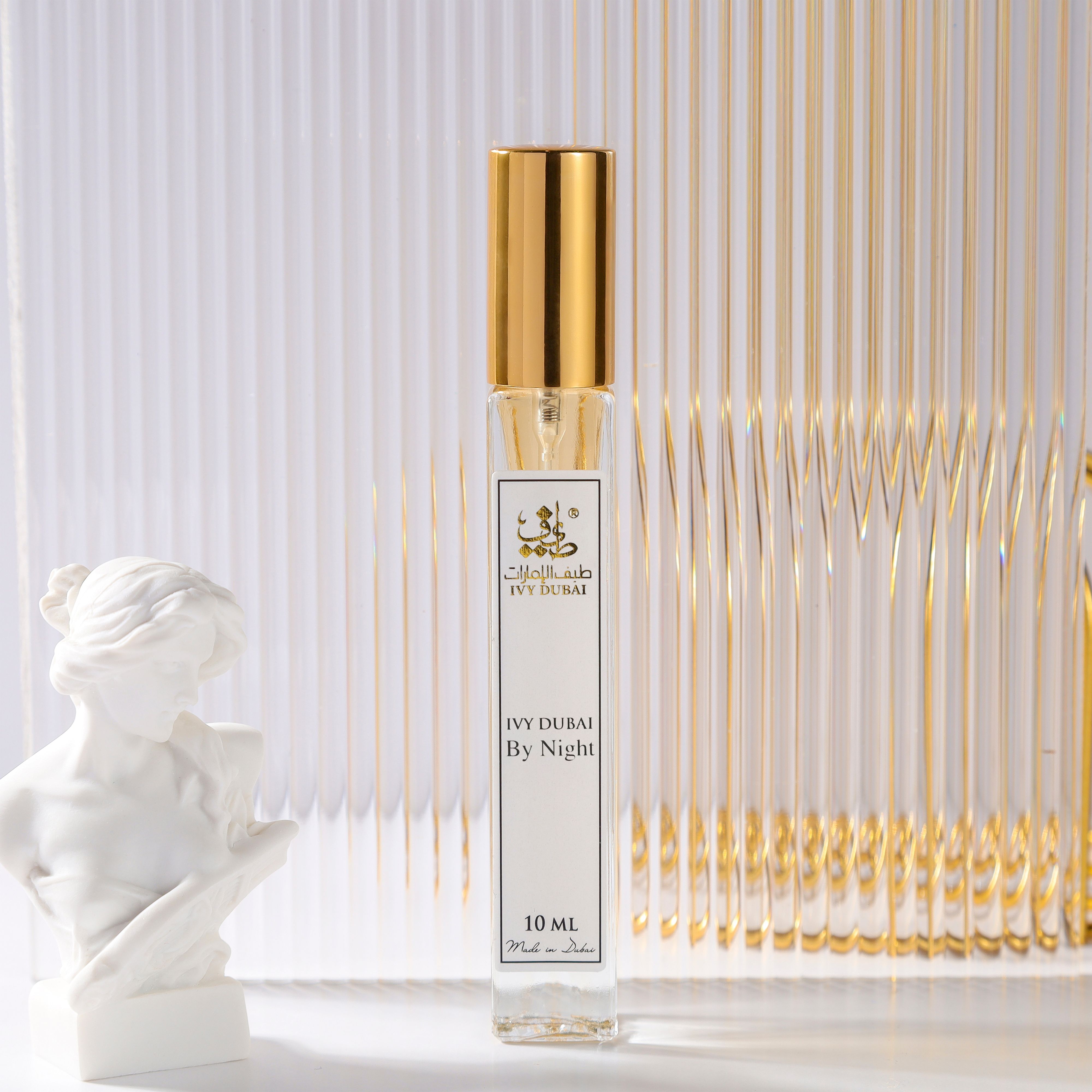 White and Gold Still Life with a Sculpture and a Perfume Bottle