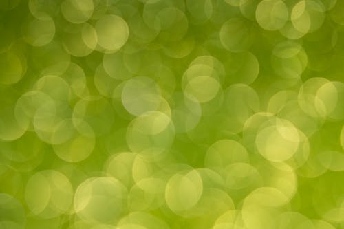 Close-up of Defocus Green Lights