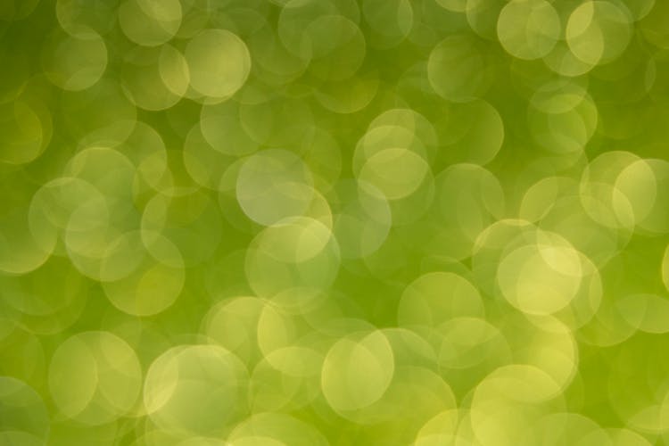 Close-up Of Defocus Green Lights