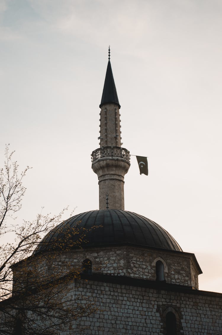 Minaret Against Sky Background