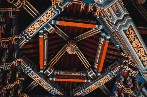 Darmowe zdjęcie z galerii z architektura chińska, belki, dach