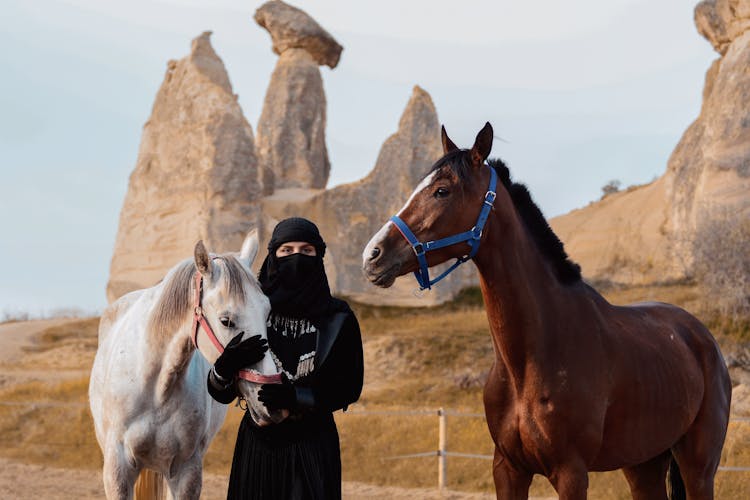 Woman With Two Horses 