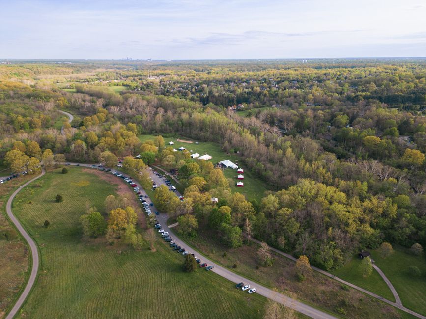 Outdoor event setup in a park in Nashville, TN requiring a Metro Parks permit